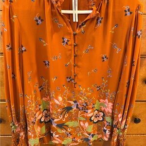 Floral Orange Women's Top